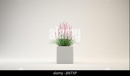 3d rendering of a flower pot for interior or conceptual design Stock Photo