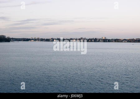 wonderful sunset in hamburg Stock Photo