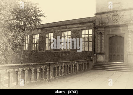 Rufford Abbey Country Park-sepia images Stock Photo