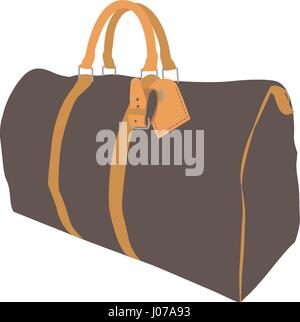 Sport bag ruksack, duffel bag, or sports luggage isolated - white background Stock Vector