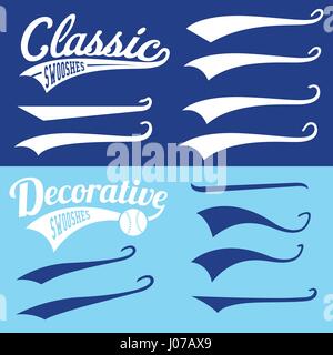 Typographic Swash And Swooshes Tails Retro Swishes And Swashes For Athletic  Typography Logos Baseball Font Vector Illustration Stock Illustration -  Download Image Now - iStock