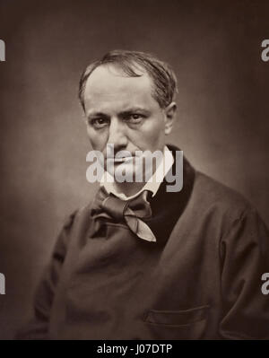 Étienne Carjat, Portrait of Charles Baudelaire, circa 1862 Stock Photo
