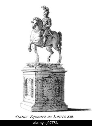 Statue équestre de Louis XIII Stock Photo