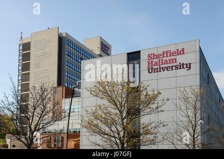 Sheffield Hallam University buildings in Sheffield city centre UK Stock Photo
