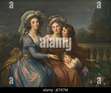 Elisabeth-Louise Vigée Le Brun - The Marquise de Pezay, and the Marquise de Rougé with Her Sons Alexis and Adrien - Stock Photo