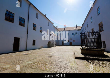 Beautiful peaceful city in Czech republic - colorful Novy Jicin Stock Photo