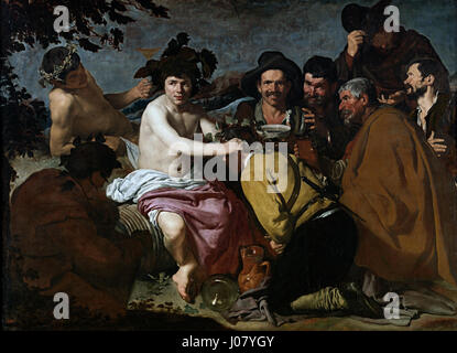Velázquez - El Triunfo de Baco o Los Borrachos (Museo del Prado, 1628-29) Stock Photo