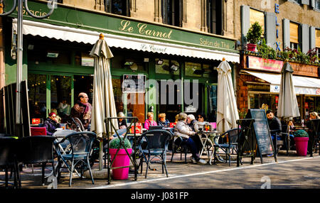 Cafe Place Carnot, Carcassonne, Languedoc, France Stock Photo - Alamy