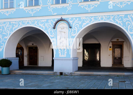 Beautiful peaceful city in Czech republic - colorful Novy Jicin Stock Photo