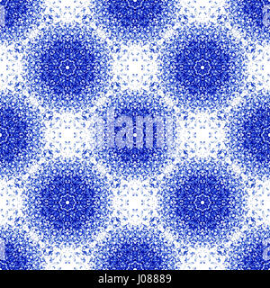 Hand drawn watercolor seamless pattern. Watercolor indigo pattern for design, textile, wallpaper, decoration, wrapping paper and other. Stock Photo