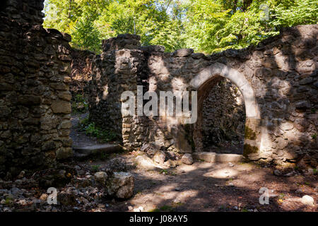 Beautiful old ruins of Sostyn castle, near Koprivnice. Beautiful Czech landscape Stock Photo