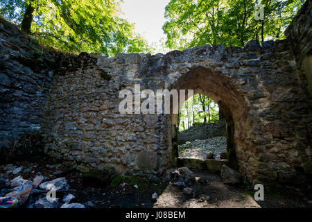 Beautiful old ruins of Sostyn castle, near Koprivnice. Beautiful Czech landscape Stock Photo