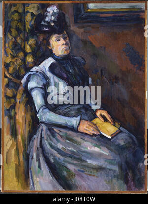 Paul Cézanne - Seated Woman in Blue - Stock Photo