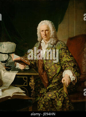 Jacques-André-Joseph Aved (French - Portrait of Marc de Villiers, Secretaire du roi - Stock Photo