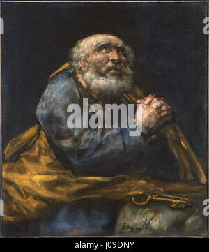 Francisco de Goya’s painting 'The Repentant St. Peter' portrays the ...