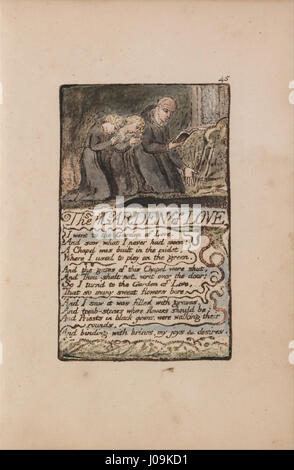 William Blake - Songs of Innocence and of Experience, Plate 45,  The Garden of Love  (Bentley 44) - Stock Photo