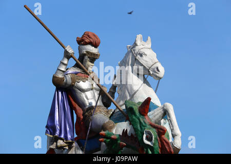 Rio de Janeiro, Brazil, April 9, 2017: In Rio de Janeiro there is great devotion to St. George, known as The Holy Warrior. Devotees of religions such  Stock Photo