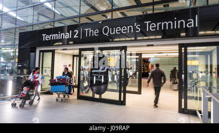 Terminal Two Heathrow Airport London Stock Photo