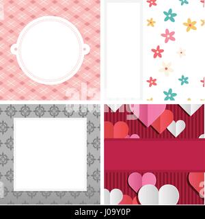 Vector set of frames with different patterns Stock Vector
