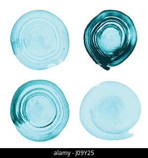 Vector set of painted circle spots Stock Vector