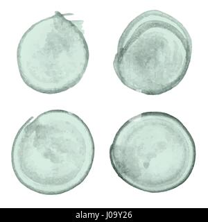 Vector set of painted circle spots Stock Vector