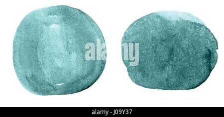 Vector set of painted circle spots Stock Vector
