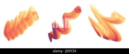 Vector set of paint brush strokes in random shapes Stock Vector