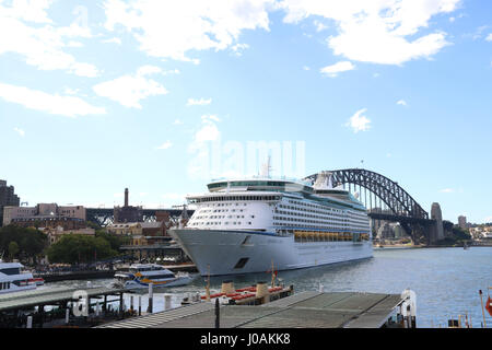 The Royal Caribbean MS Explorer of the Seas cruise liner, moored at the Overseas Passenger Terminal near Circular Quay. Stock Photo