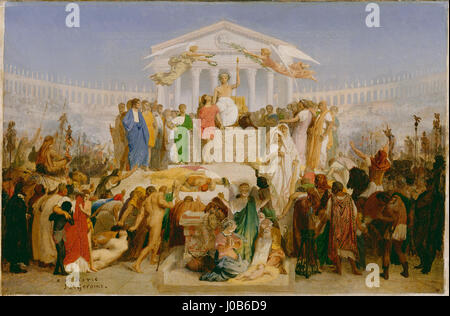 Jean-Léon Gérôme - The Age of Augustus, the Birth of Christ - 85.PA. 6 - J. Paul Getty Museum Stock Photo