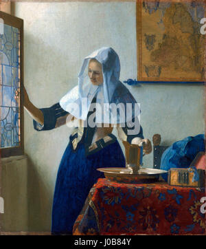 Young Woman with a Water Pitcher, Johannes Vermeer, circa 1662