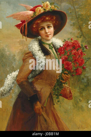 Émile Vernon - Lovely As A Rose Stock Photo