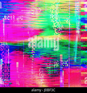 Trend image effect in style glitch. Modern abstract background colorful gradient  illustration Stock Photo