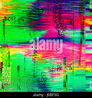 Trend image effect in style glitch. Modern abstract background colorful gradient  illustration Stock Photo