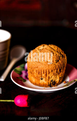 Gluten free muffin done with rice flour. Stock Photo