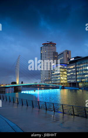 North Bay, Salford Quays inc Lowry, BBC,  Media City etc Stock Photo