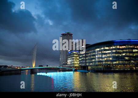 North Bay, Salford Quays inc Lowry, BBC,  Media City etc Stock Photo