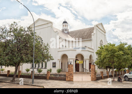 GRAAFF REINET, SOUTH AFRICA - MARCH 22, 2017: The Nuwe Kerk (new Dutch Reformed Church) in Graaff Reinet in the Eastern Cape Province Stock Photo