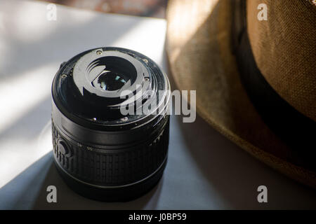 DSLR Camera lens in vintage style. Best for wallpapers and background. Stock Photo