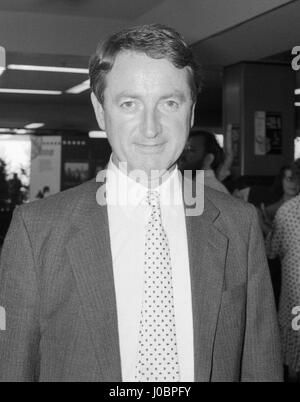 Ian Wrigglesworth, President of the Social and Liberal Democrat party and former Labour and Social Democrat party Member of Parliament for Stockton South, attends the party conference in Brighton, England on September 14, 1989. Stock Photo