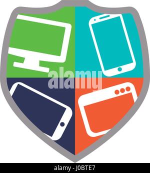Shield emblem symbol Stock Vector