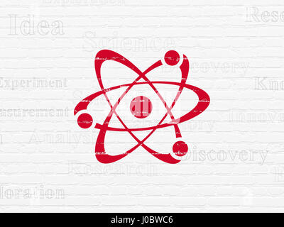Science concept: Molecule on wall background Stock Photo