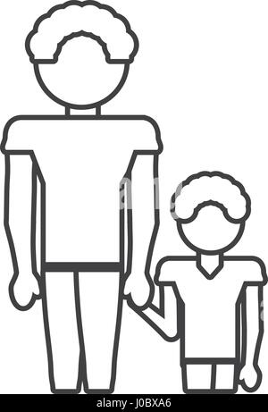 father and son relation family outline Stock Vector Image & Art - Alamy