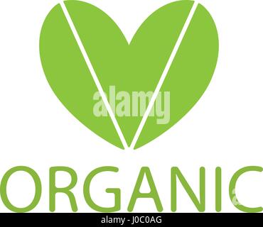 Green heart eco vector Stock Vector