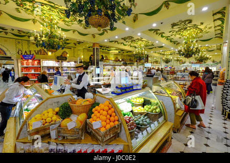 Fruit and Vegetable Hall, Harrods department store, London, England, UK Stock Photo