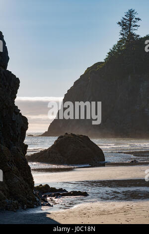 Ruby Beach in the Olympic National Park, UNESCO World Heritage Site, Pacific Northwest coast, Washington State, USA Stock Photo