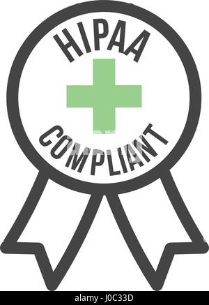 HIPAA Compliance Icon Medical Graphic Stock Vector