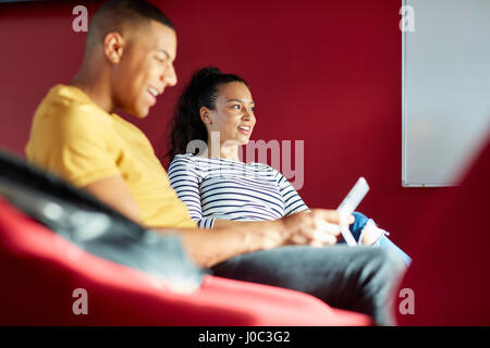 University students relaxing Stock Photo