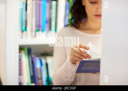 University student working in library Stock Photo