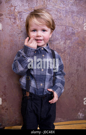 Portrait of young boy, smiling Stock Photo