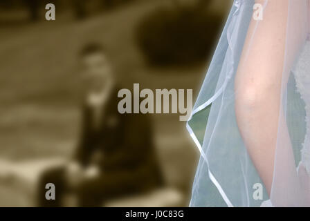 special effects on a image of wedding Stock Photo